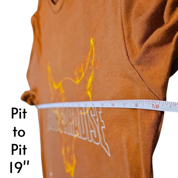 Under Armour Mens T-Shirt Project Rock Iron Paradise Sz S Rust Bull Flame SS22 - Picture 9 of 11